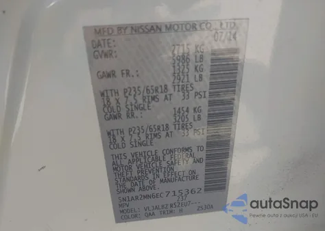 2014 Nissan Pathfinder S from USA, damaged, VIN 5N1AR2MN6EC715362